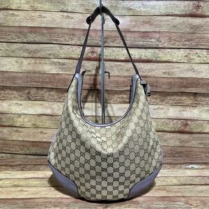 Gucci Monogram Canvas Hobo Bag